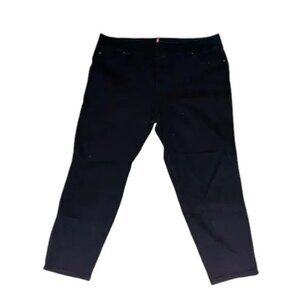 Spanx Black Jean-ish Ankle Leggings Casual Cotton Blend Knit Size 2X